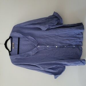 FLAX Oversized Button Down Blouse